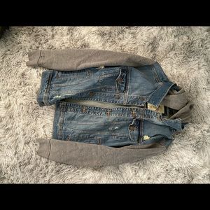 Men’s Hollister XS jean jacket hoodie